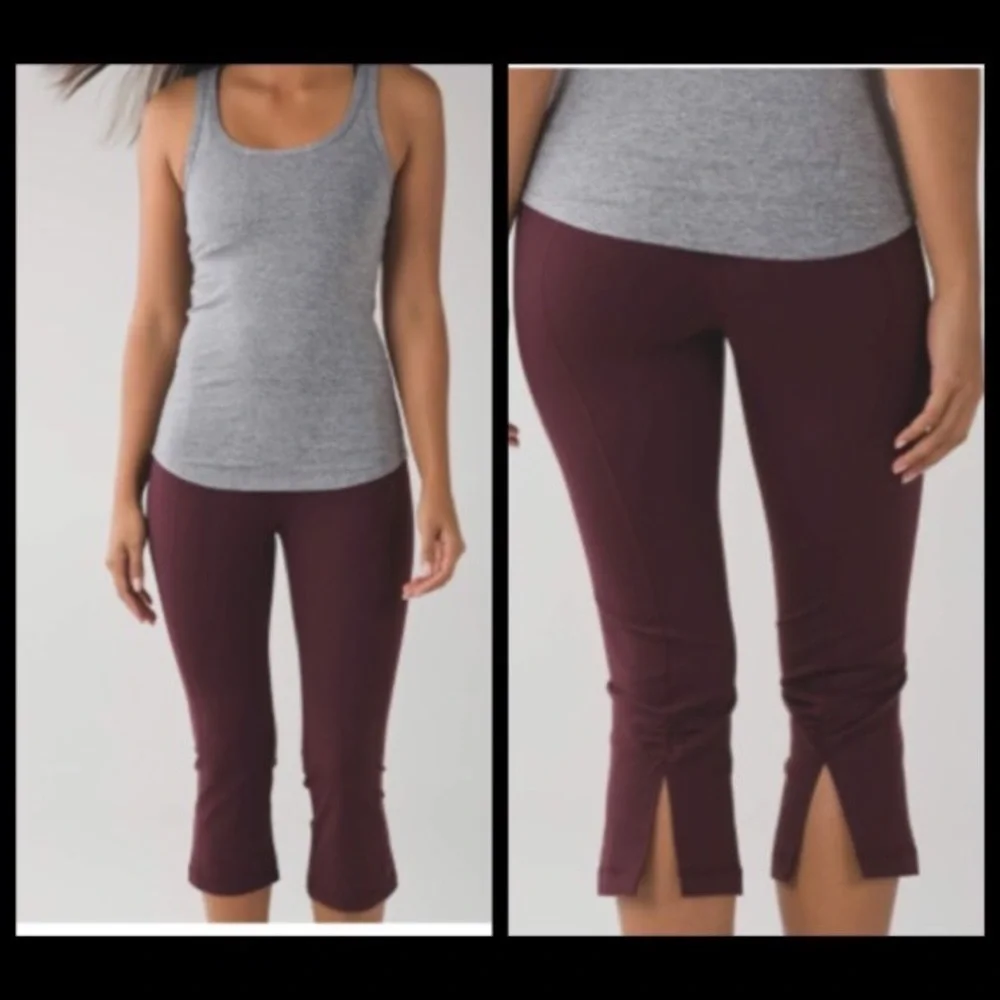 Lululemon Gather & Crow Crop Bordeaux